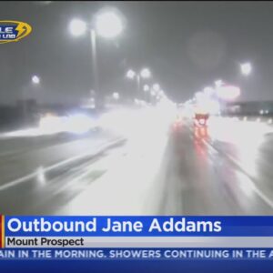 Slick Driving Conditions As Wintry Mix Moves In