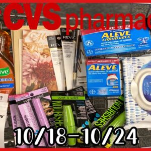 CVS | 10/18-10/24 | $0.00 Subtotal | $.99 Aleve, Free Revlon, Colgate & More! | Meek’s Coupon Life