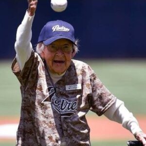 105-year-old throws better first pitch than 50 Cent