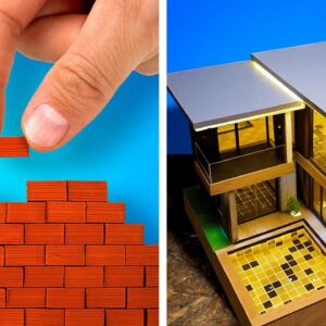 Miniature House And Furniture From Little Bricks And Cement by 5-Minute Decor!