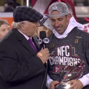 The San Francisco 49ers NFC Championship trophy ceremony | FOX NFL