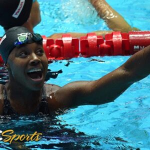 Simone Manuel sprints to 50m freestyle gold by .02 at World Swimming Championships | NBC Sports