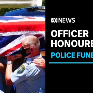 Hero police officer farewelled after drowning during Blue Mountains whirlpool rescue | ABC News