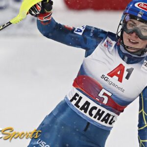 Mikaela Shiffrin wins 1st World Cup slalom in a year, her 100th podium | NBC Sports