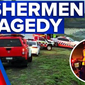 Two dead after fishermen swept off rocks at Port Kembla | 9 News Australia