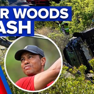 Tiger Woods in hospital after horror crash | 9 News Australia