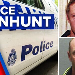 Police manhunt for convicted murderer over alleged parole breach | 9 News Australia