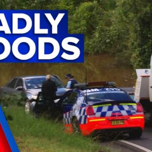Body found after man trapped in flooded car | 9 News Australia
