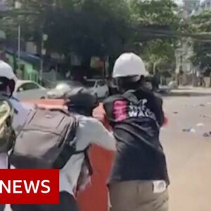 Defiant Myanmar anti-coup protesters return a day after 38 are killed - BBC News