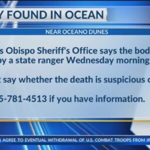 Body of man found in ocean off Pismo Beach