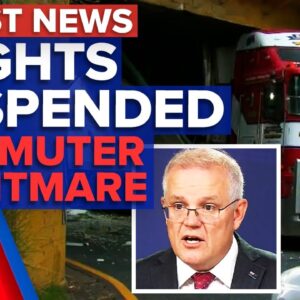 Prime Minister suspends flights from India, truck stuck under low-lying bridge | 9 News Australia