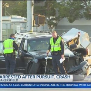 Pursuit ends in collision in Northeast Bakersfield
