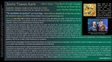 Steve Earle & The Dukes - I Don’t Care / The Saint of Lost Causes (J.T.) / Last Words (Steve Earle)